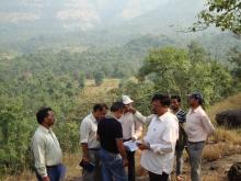 Survey of approach road for Lower Dam area with IIT Roorkee team.jpg