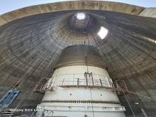 Chimney-2 Flue can erection in progress.