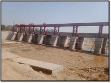 Make up Water works-Erection of Gate lifting arrangements in cross regulator is under progress.jpg