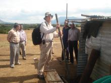 Officials of Edf inspecting cores at site.jpg