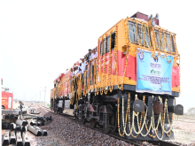 Railway Siding-Locomotive rolling testing done from downline